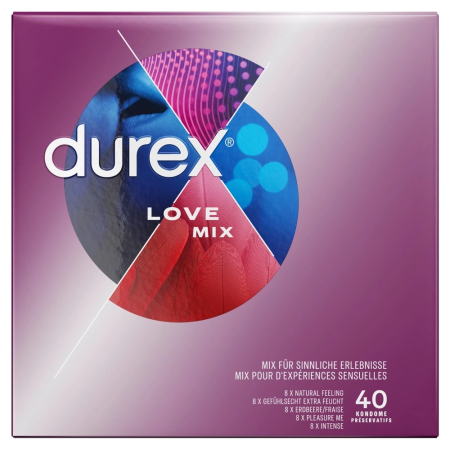 Durex Love Mix Assorted Condoms Pack 40 pcs - Variety & Safety
