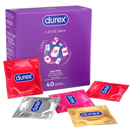 Durex Love Mix Assorted Condoms Pack 40 pcs - Variety & Safety