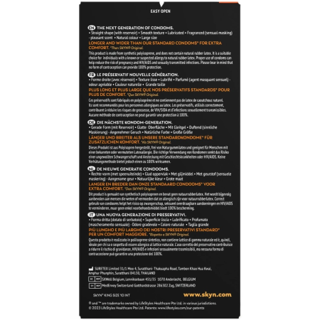 Manix SKYN King Size 10 pcs Large Polyisoprene Vegan Condoms