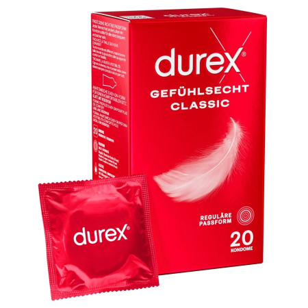 Durex Gefuhlsecht Class 20-Pack - Ultra-Thin Anatomical Condoms