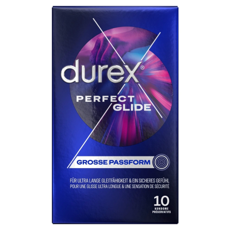 Durex Perfect Glide 10-Pack Enhanced Lubrication Condoms 56 mm