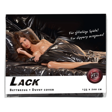 You2Toys Premium Vinyl Duvet Cover Black 135x200cm Wipeable Finish