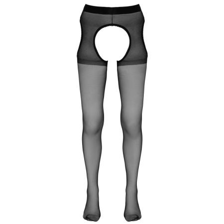 Cottelli Collection Black Suspender-Style Tights S/M Lace Detail