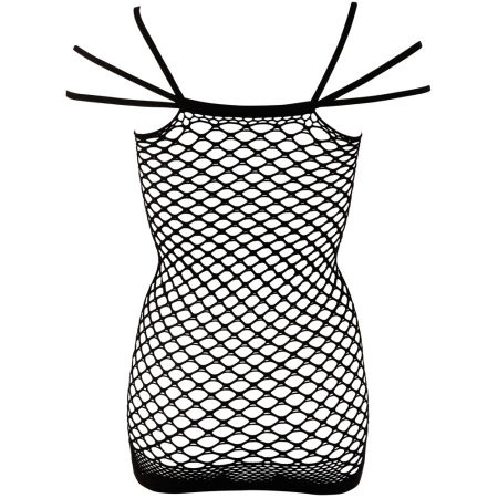 Cottelli Collection Net Dress S-L, Stretch Mesh, Triple Strap Detail