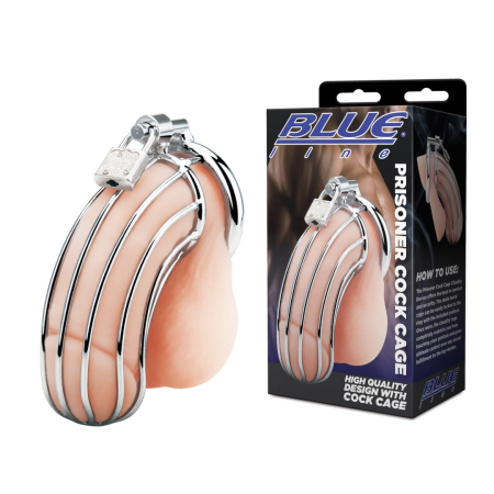 Blueline Prisoner Stainless Steel Chastity Device with Lock System