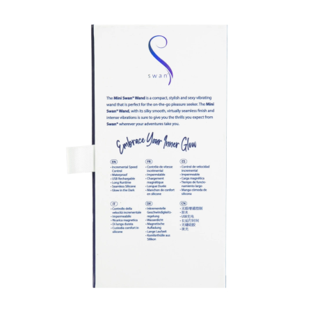Swan Mini Swan Wand Glow Edition Purple, Compact Waterproof Silicone