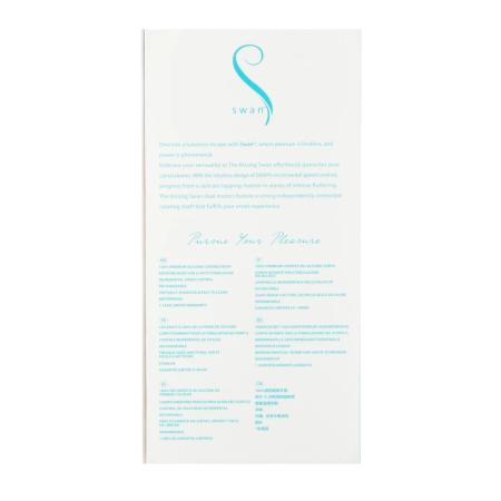 Swan The Kissing Swan Rotating Dual-Action Vibrator Blue Silicone 22cm