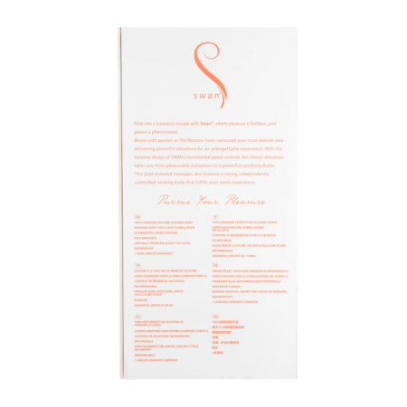 Swan Blossom Rotating & Vibrating Silicone Dual-Action Device Peach