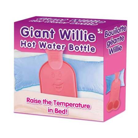 Spencer & Fleetwood Bottle Hot Water Bottle Fun Shape Pink 32cm