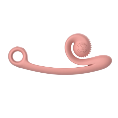 Snail Vibe Curve Intimate Device Peachy Pink Dual Motors Silicone