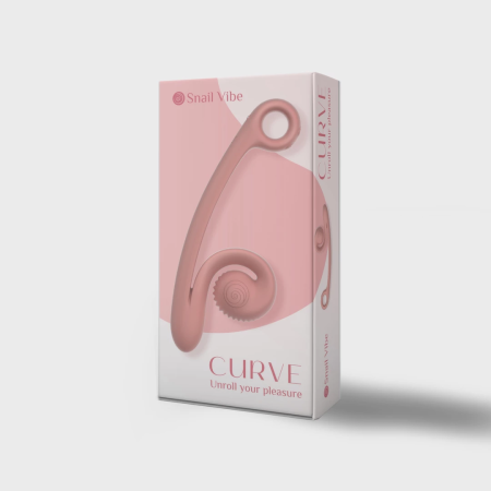 Snail Vibe Curve Intimate Device Peachy Pink Dual Motors Silicone