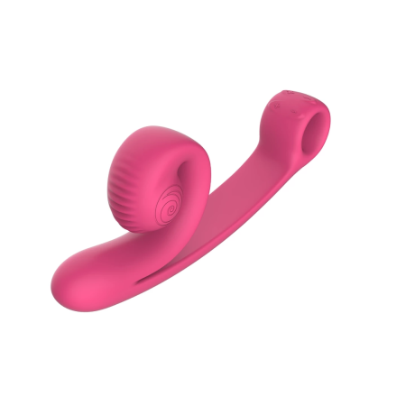 Snail Vibe Curve Intimate Massager Pink Ergonomic Dual Motor Rechargeable