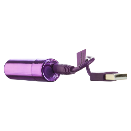 PowerBullet Mini Vibrating Massager 9 Modes USB Rechargeable Purple