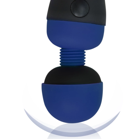 PalmPower Recharge Wand Massager Blue - Cordless Waterproof Model