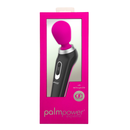PalmPower Extreme Wand Massager Pink - Rechargeable Ergonomic Model