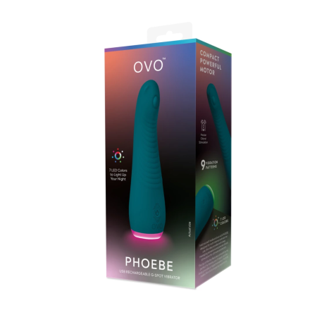 OVO Kiran Lay-On Massager Vibrator Silicone, 9 Modes, LED, Warming, Pink