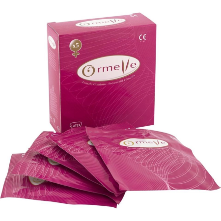 Ormelle Female Protective Barrier 5-Pack, Transparent, Latex, 54 mm