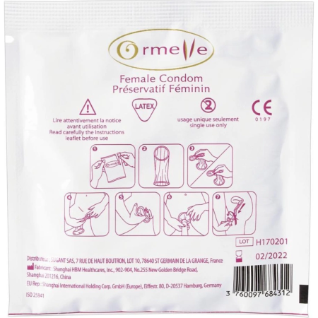 Ormelle Female Protective Barrier 5-Pack, Transparent, Latex, 54 mm