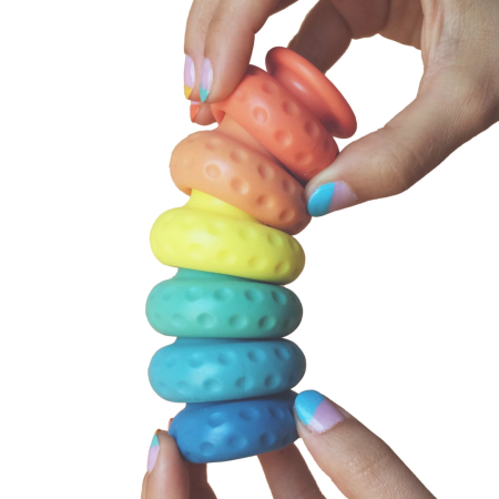 Ohnut Classic Soft Buffer Rings Set of 4 - Pride Rainbow Adjustable Comfort