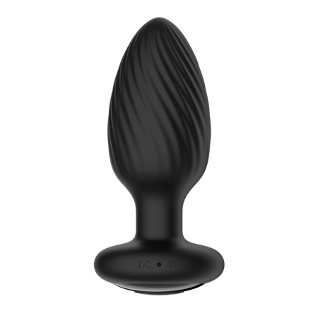 Nexus Tornado Medium Black - Rotating Silicone Plug with Remote Control