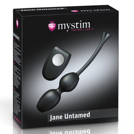 Mystim Jane Untamed Pelvic Trainer Black 20.8cm Silicone Vibration