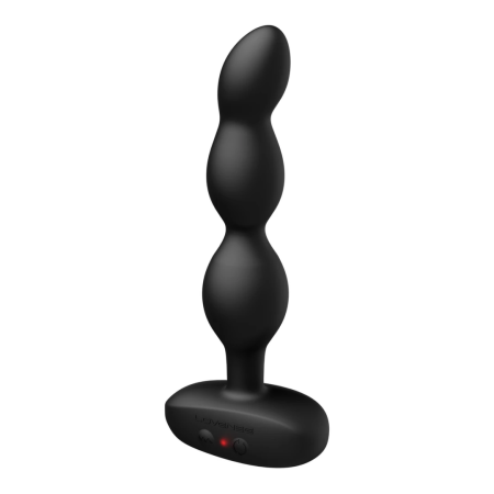 Lovense Ridge Rotating & Vibrating Anal Beads - Flexible Silicone, Black
