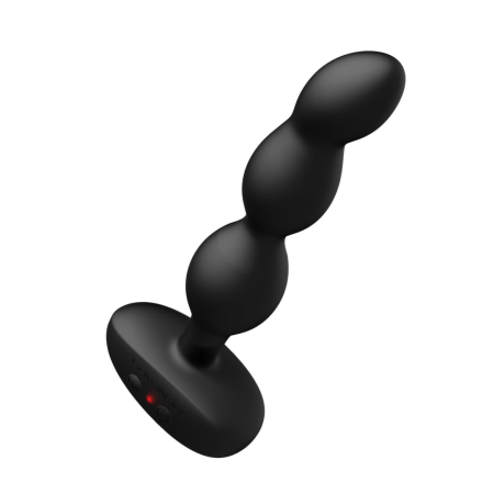 Lovense Ridge Rotating & Vibrating Anal Beads - Flexible Silicone, Black