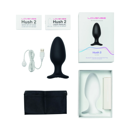 Lovense Hush 2 L Smart App-Controlled Intimate Plug 57mm Black