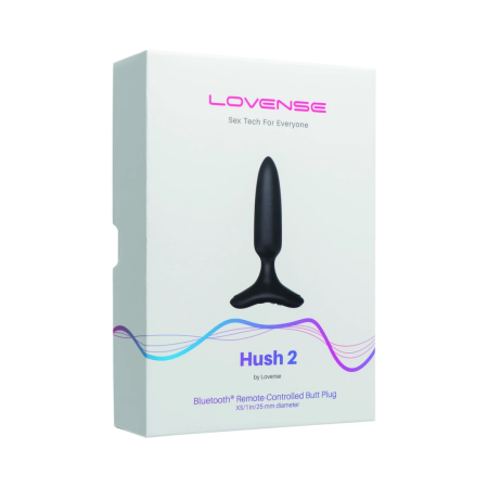 Lovense Hush 2 XS 25mm Smart Plug - Bluetooth App Control, Black