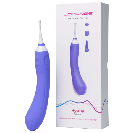 Lovense Hyphy Dual-End Smart Vibrator with App Control, Pink