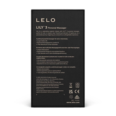 LELO Lily 3 Compact Massager Calm Lavender, 10 Modes, Waterproof