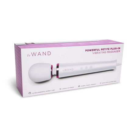 Le Wand Petite Plug-In Vibrating Massager White, 10 Speeds, Corded