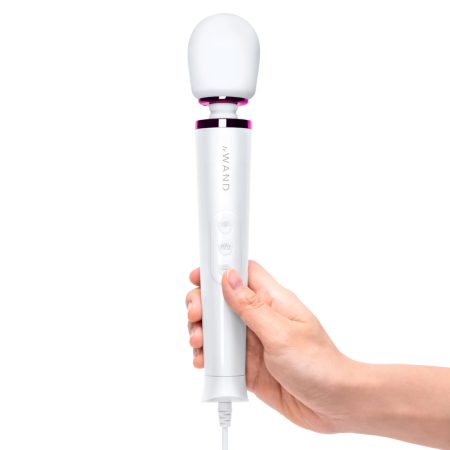 Le Wand Petite Plug-In Vibrating Massager White, 10 Speeds, Corded