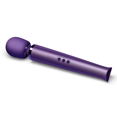 Le Wand Massager Rechargeable Purple - 10 Speeds, 20 Patterns, Flexible Head