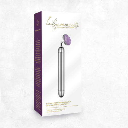 La Gemmes Lay-On Massager Amethyst - Gemstone & Metal, 15 cm