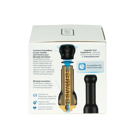 Kiiroo PowerBlow Interactive Suction Device with App Control, Black