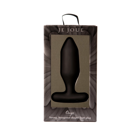 Je Joue Onyx Intimate Plug with Remote Control, Weighted Silicone, Black