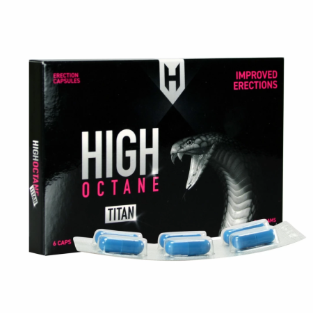 High Octane Titan Capsules for Men - Herbal Support, 6 pcs