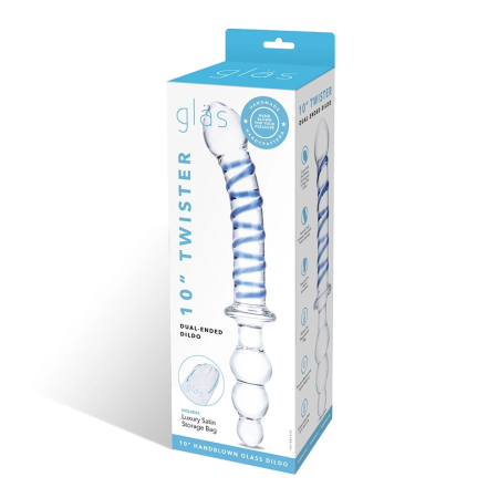Glas Twister Glass Dual-Ended Intimate Device 23.5 cm Transparent
