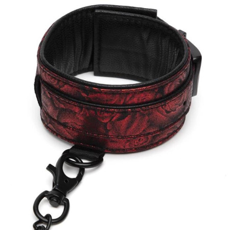 Fifty Shades of Grey Sweet Anticipation Ankle Cuffs Black/Red Adjustable