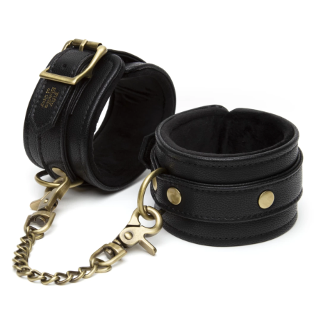Fifty Shades of Grey Bound to You Padded Ankle Cuffs - Faux Leather, Gold Hardware