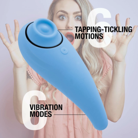 FeelzToys FemmeGasm Turquoise Dual Motor Tapping & Vibrating Device