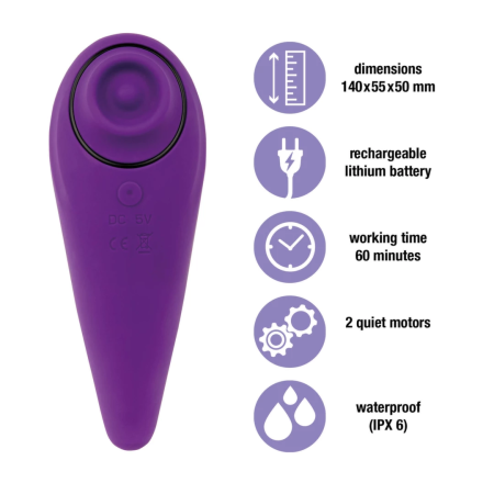 FeelzToys FemmeGasm Tapping & Tickling System Violet 140mm