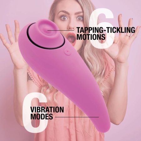 FeelzToys FemmeGasm Dual Motor Tapping & Vibration Device Pink 140mm