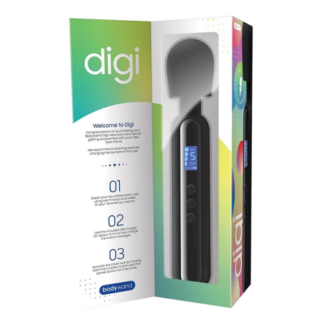 Bodywand Digi Digital Wand Massager with LED Display, Silicone, 9.25in