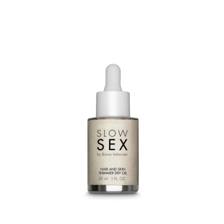 Bijoux Indiscrets Slow Sex Shimmer Dry Oil for Hair & Skin Coconut 30ml