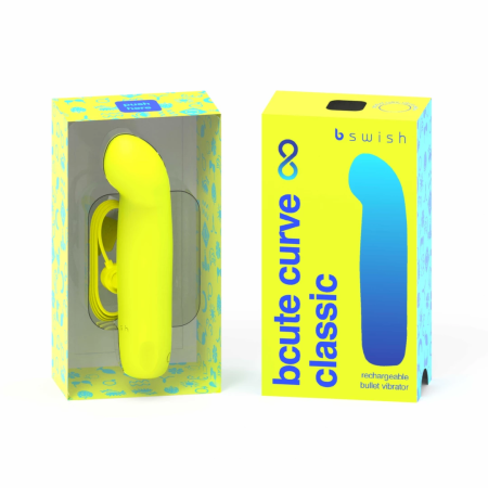 B Swish Bcute Curve Infinite Classic Citrus Yellow Rechargeable Massager