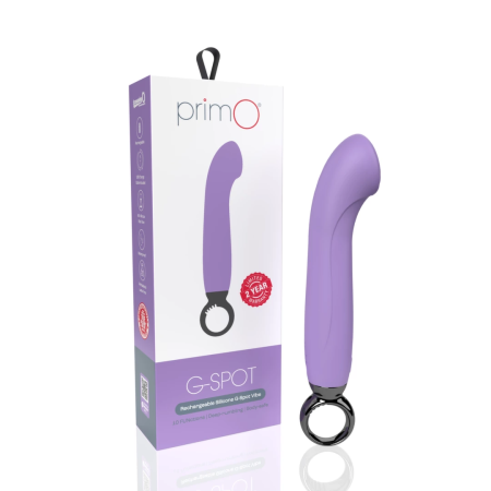 The Screaming O Primo Lilac Curved Vibrator Rechargeable Silicone 6.25"