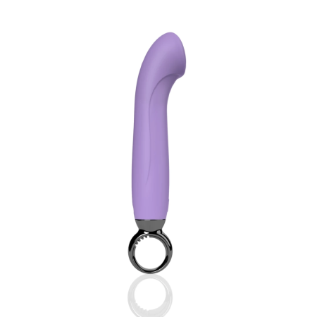 The Screaming O Primo Lilac Curved Vibrator Rechargeable Silicone 6.25"