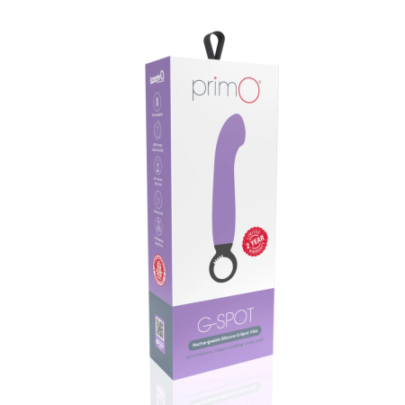 The Screaming O Primo Lilac Curved Vibrator Rechargeable Silicone 6.25"